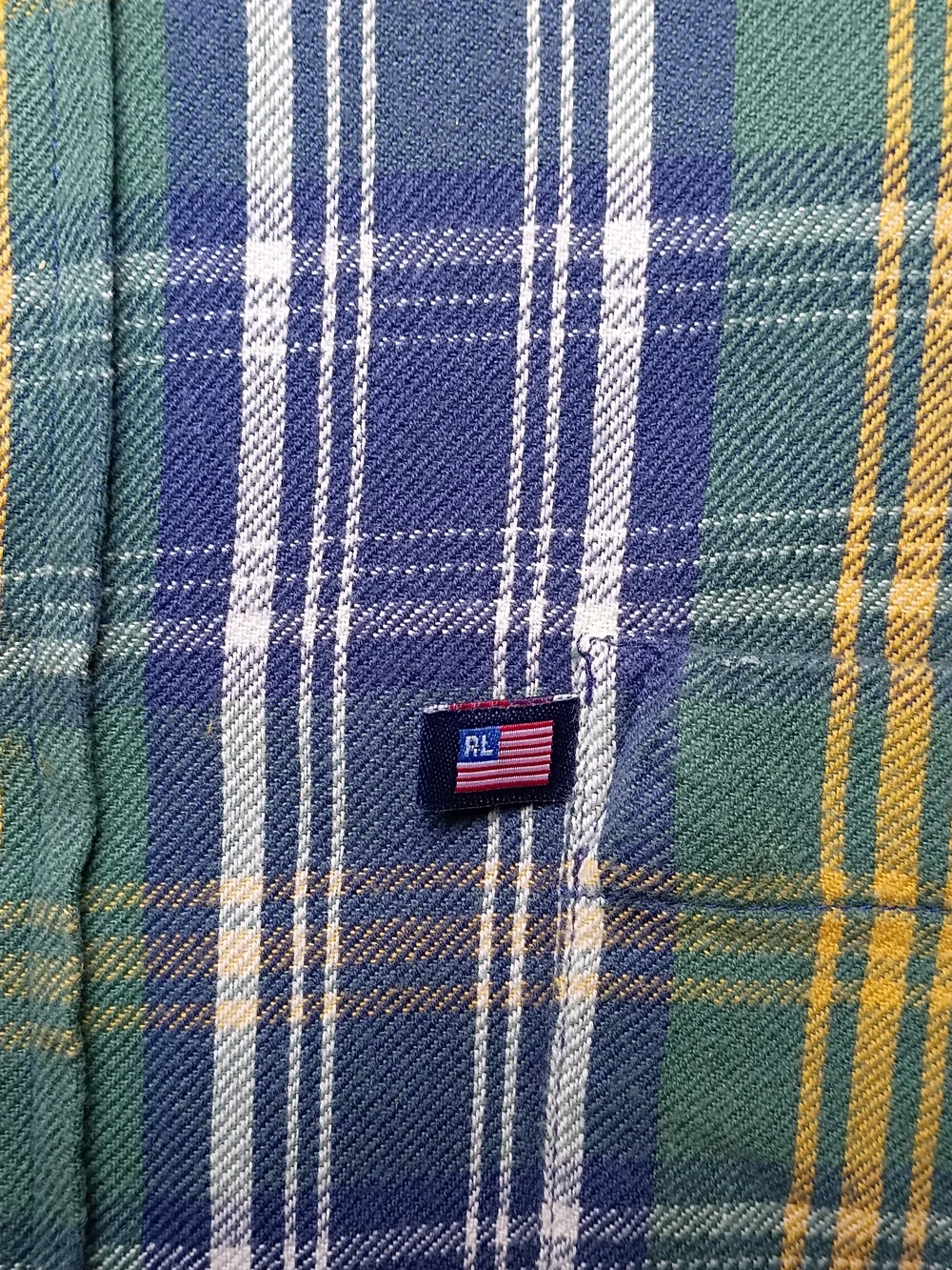 Vintage Polo Jeans Ralph Lauren Mens Oversized Flannel Shirt Large Plaid